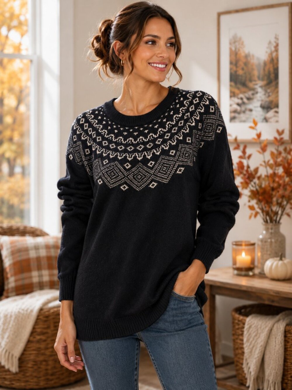 Fair Isle Knit Sweater